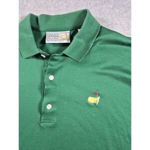 Vintage Augusta National Golf Shop Masters Slazenger Polo Shirt Men's L Green